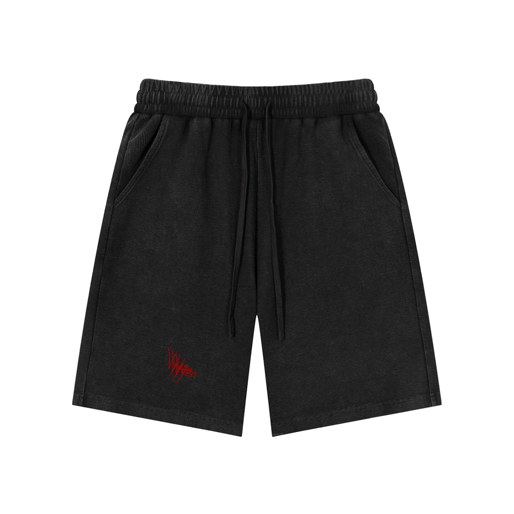 Mineral Wash Waffle Knit Shorts